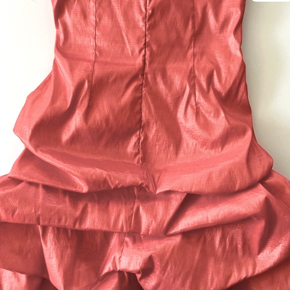 Elegant Strapless Coral Dress NWOT - Picture 3 of 7